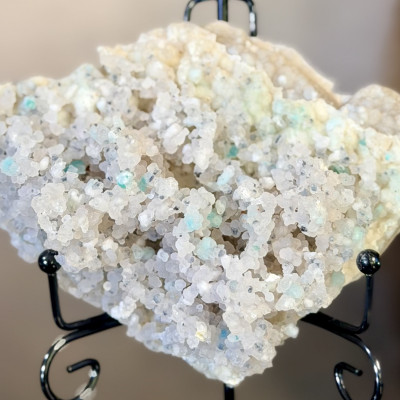 Chrysocolla Druzy on creamy matrix