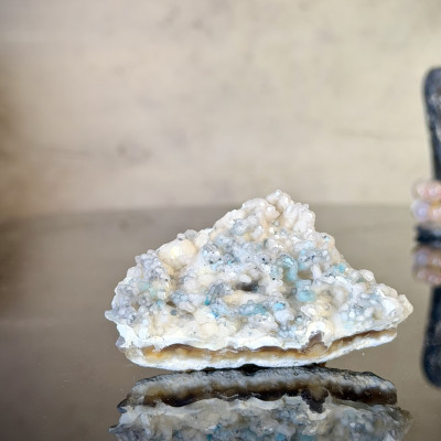 Chrysocolla Druzy on creamy matrix