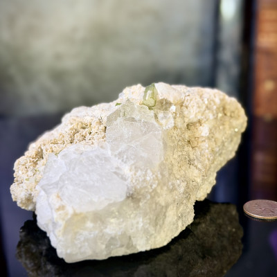 Green Tourmaline (var. Verdelite) on Quartz/Feldspar Matrix - Skardu, Pakistan