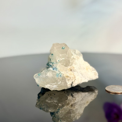 Indicolite (Blue Tourmaline) on Calcite/Feldspar Matrix — Paprok Mine, Nuristan, Afghanistan