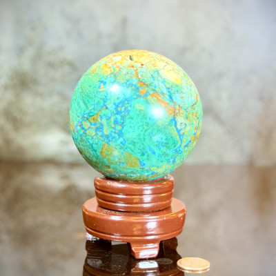 Chrysocolla Malachite Sphere