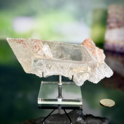 Selenite with Cinnabar Inclusions
