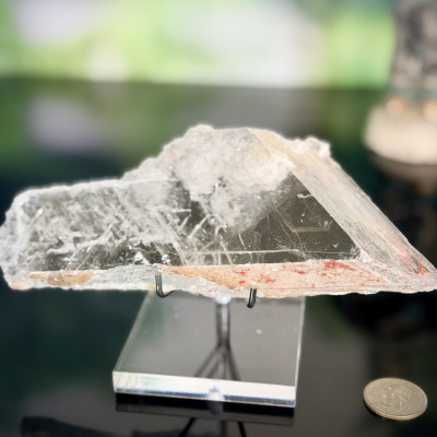 Selenite with Cinnabar Inclusions