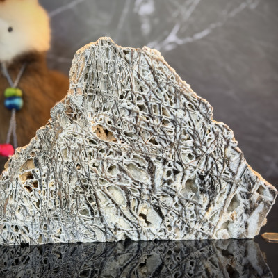 Sphalerite Slab with Druzy Crystal