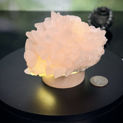 Pink Calcite Crystal Cluster — Glowing Orange UV Fluorescence from PAkistan